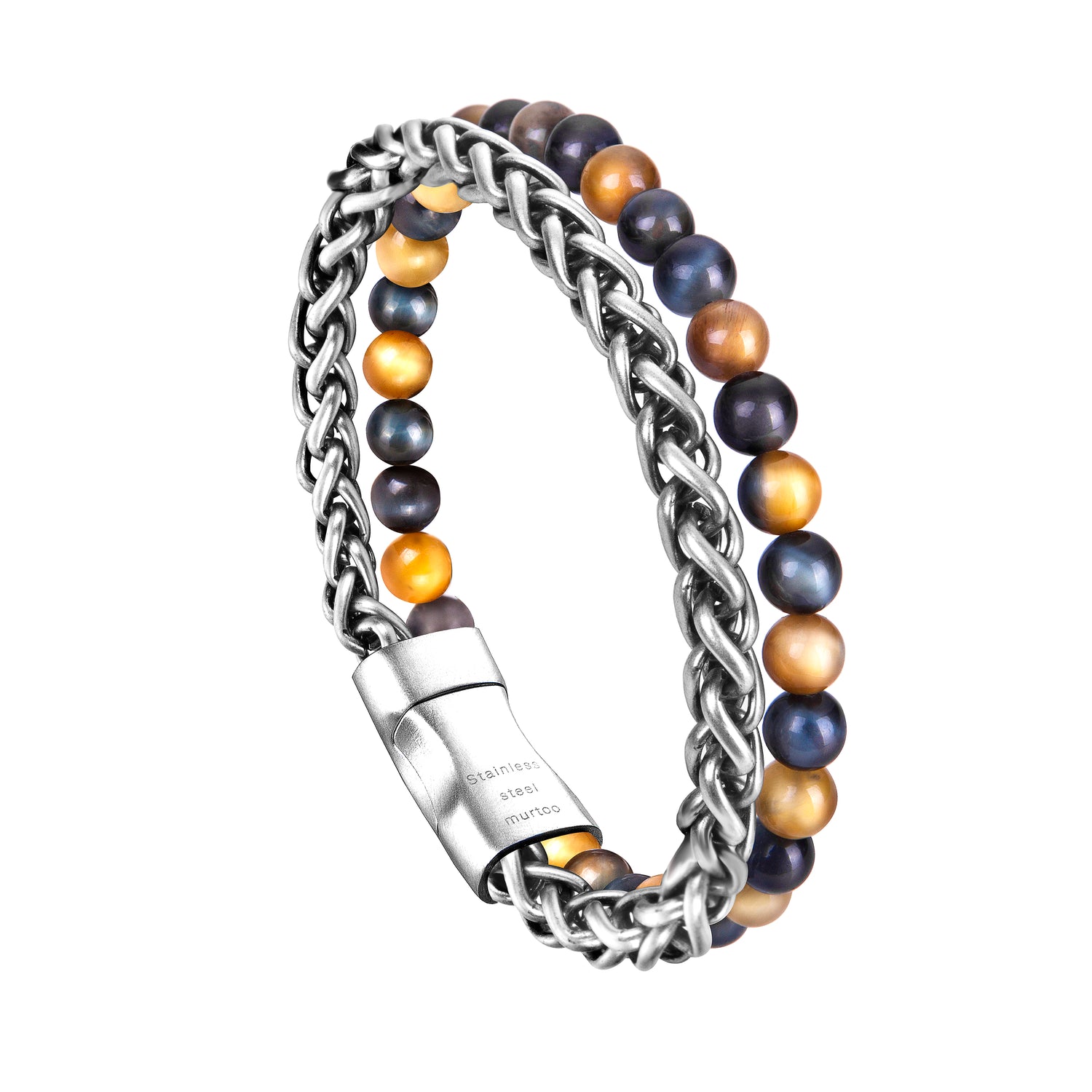 Bead and Steel Bracelet