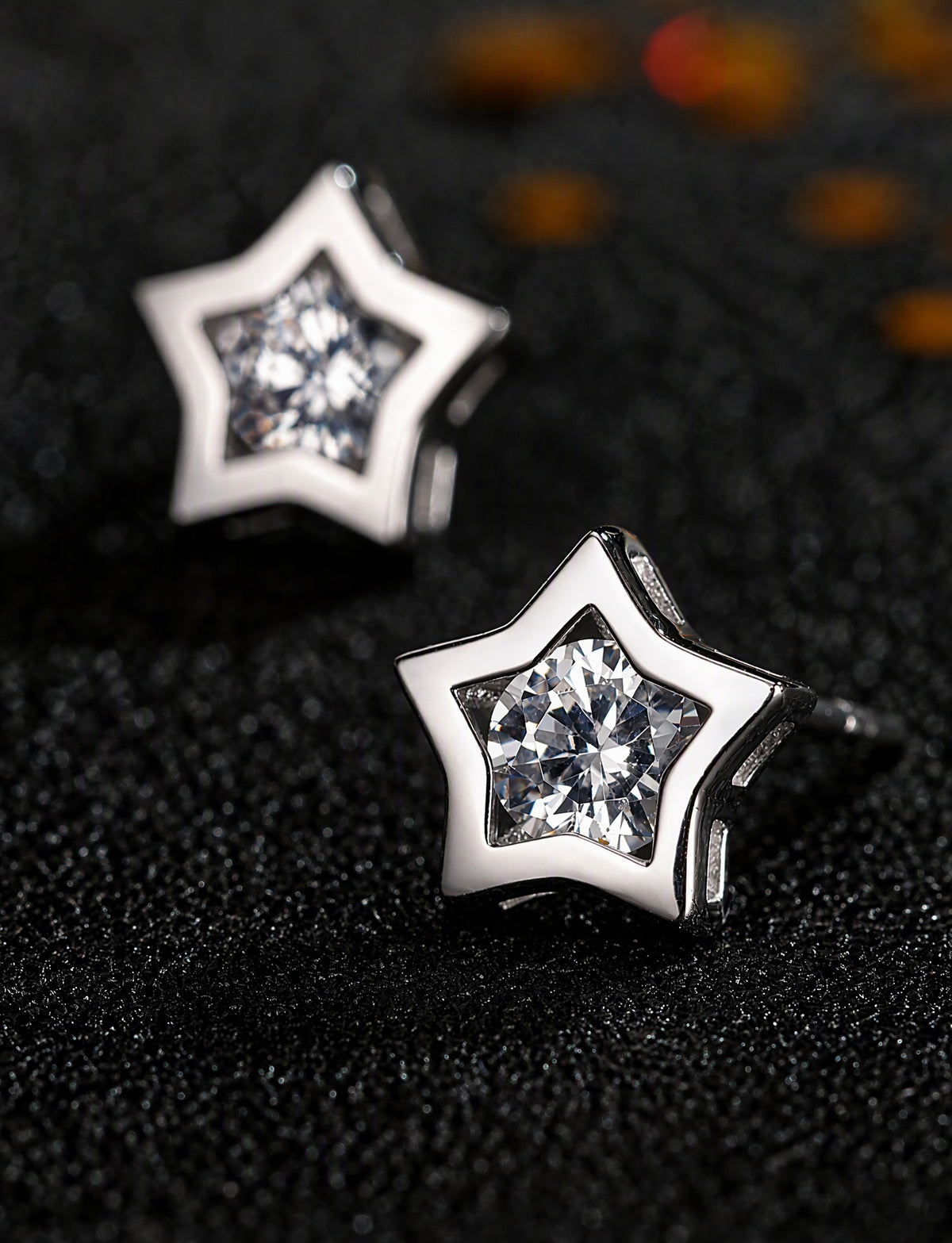 Star Stud Earrings for Women, Five Point Geometric Frame Statement Studs, Office Wedding Party Jewelry Style