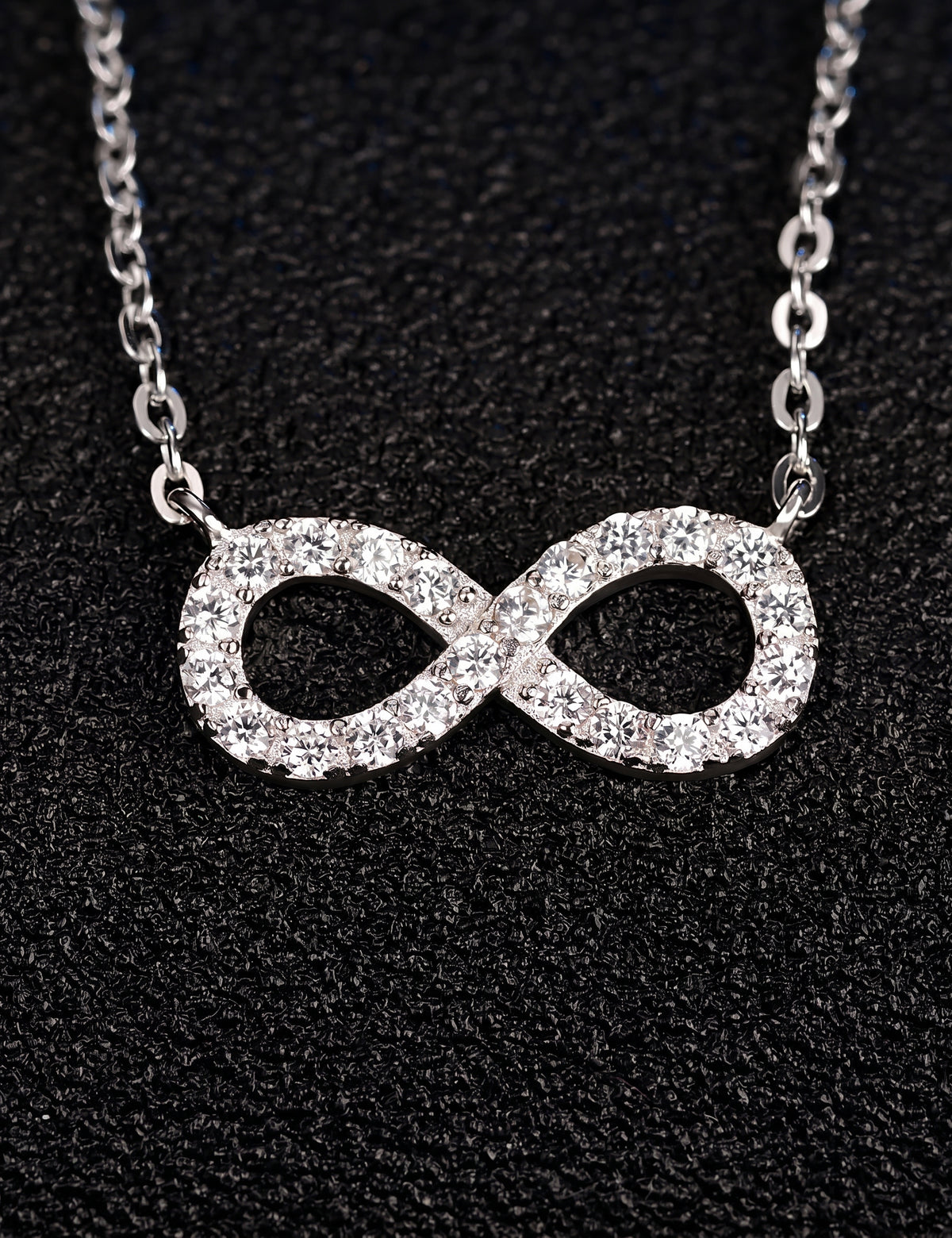 Oval Pendant Necklace for Women, Openwork Oval Frame with Pave Stone Accents and Round Stone Detail, Everyday Jewelry