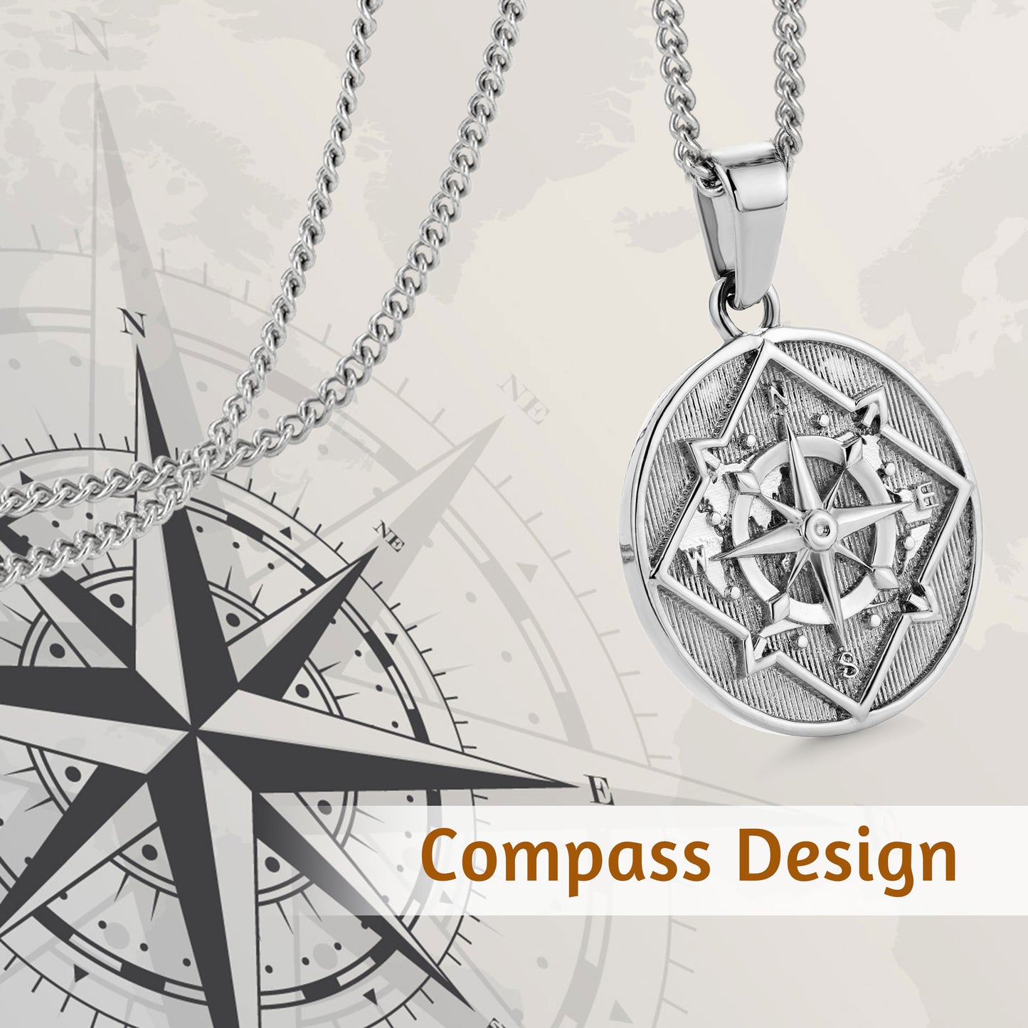 Compass Necklace N00236