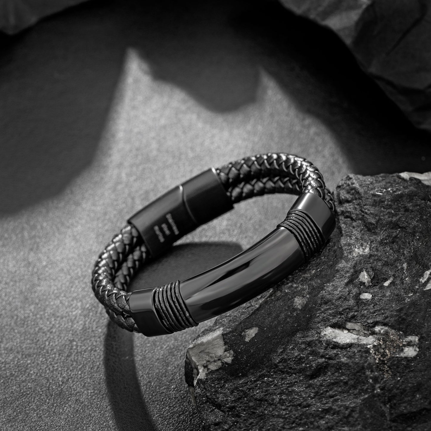 Leather and Steel Bracelet B00640