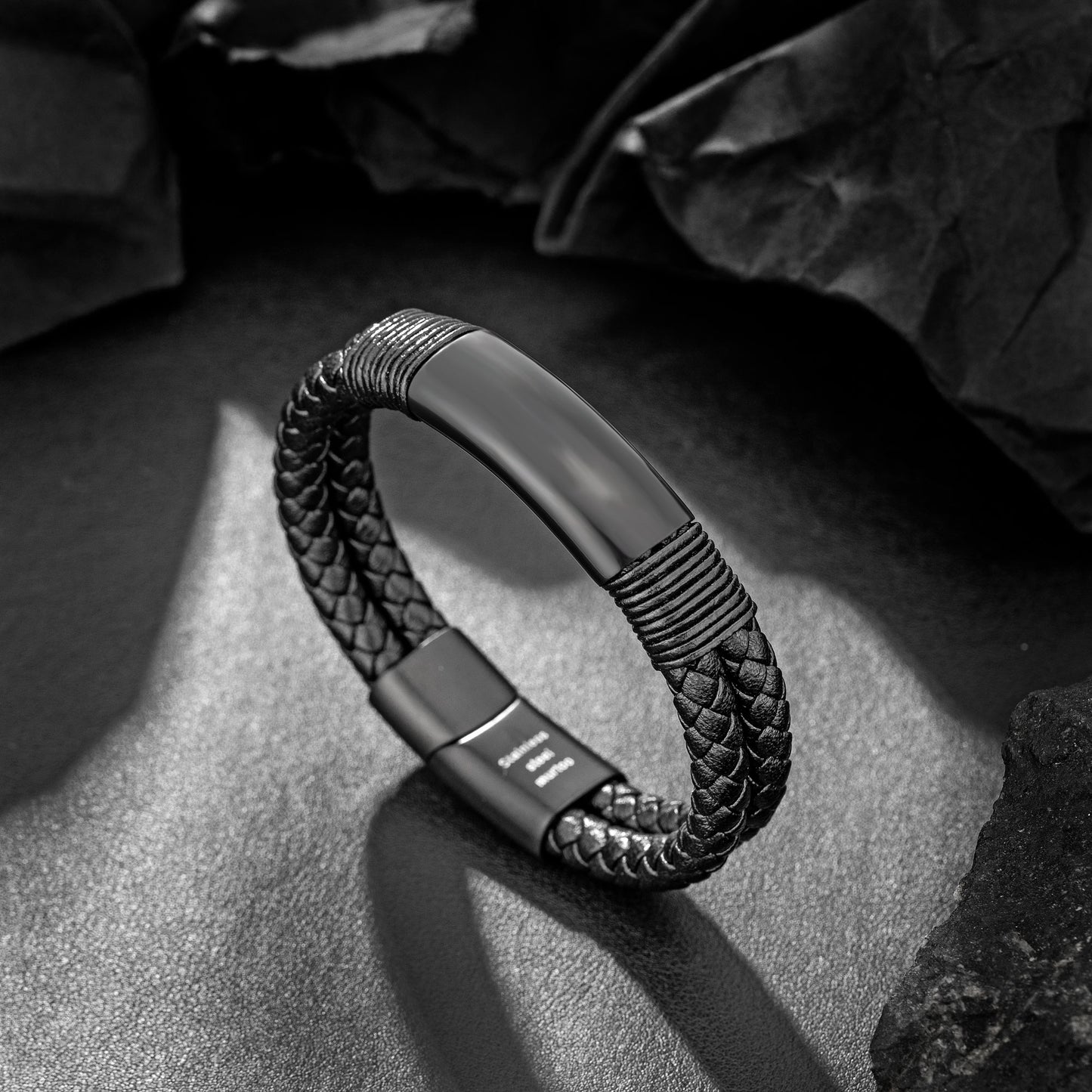 Leather and Steel Bracelet B00634