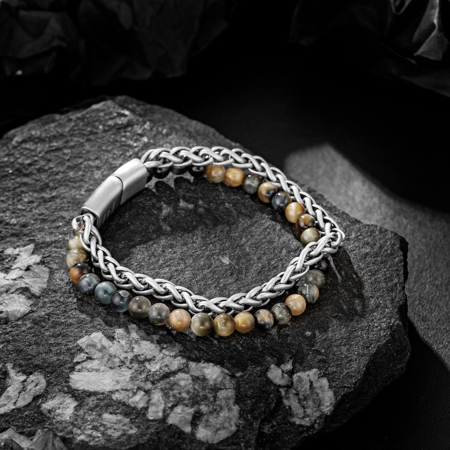 Bead and Steel Bracelet B00644