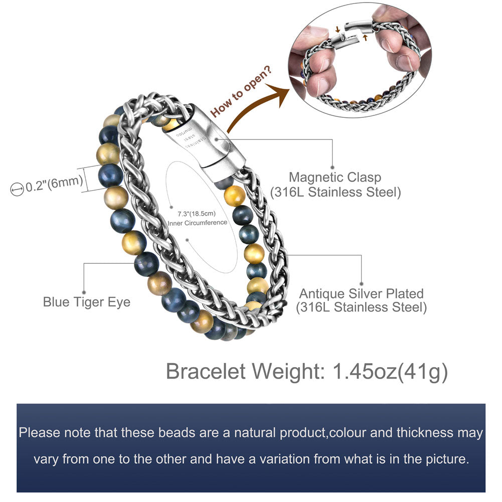 Bead And Steel Bracelet BHR00067