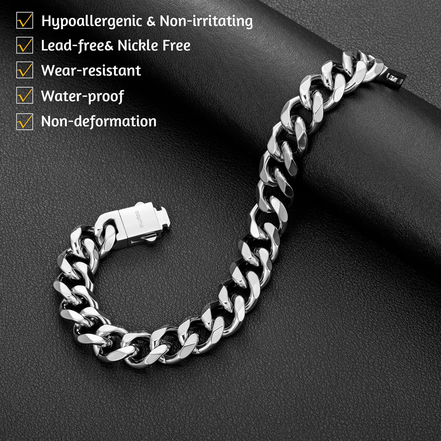 12mm steel bracelet B00383