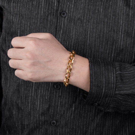 9mm steel bracelet B00387