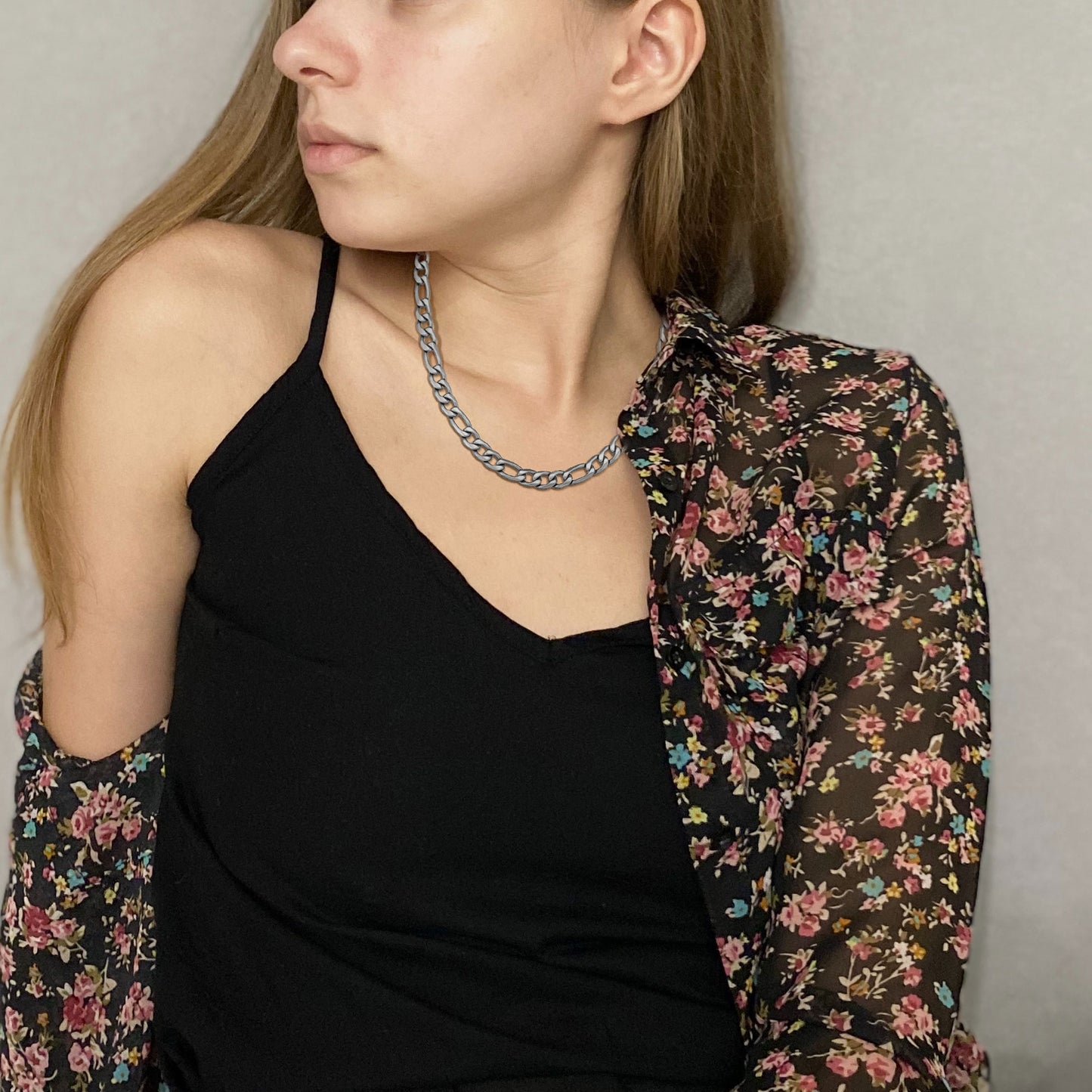 10mm steel Necklace NHR00092