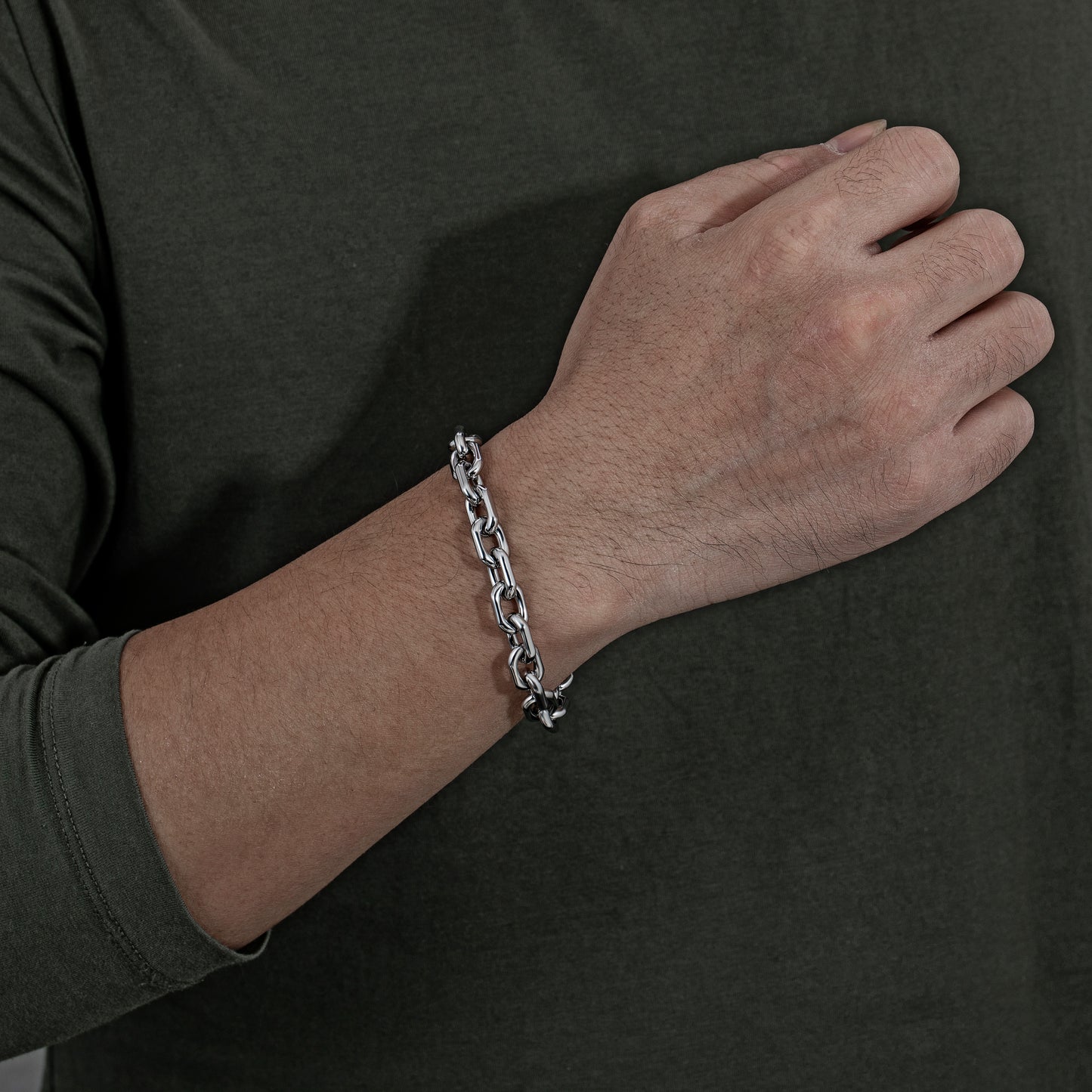 10mm steel bracelet B00395