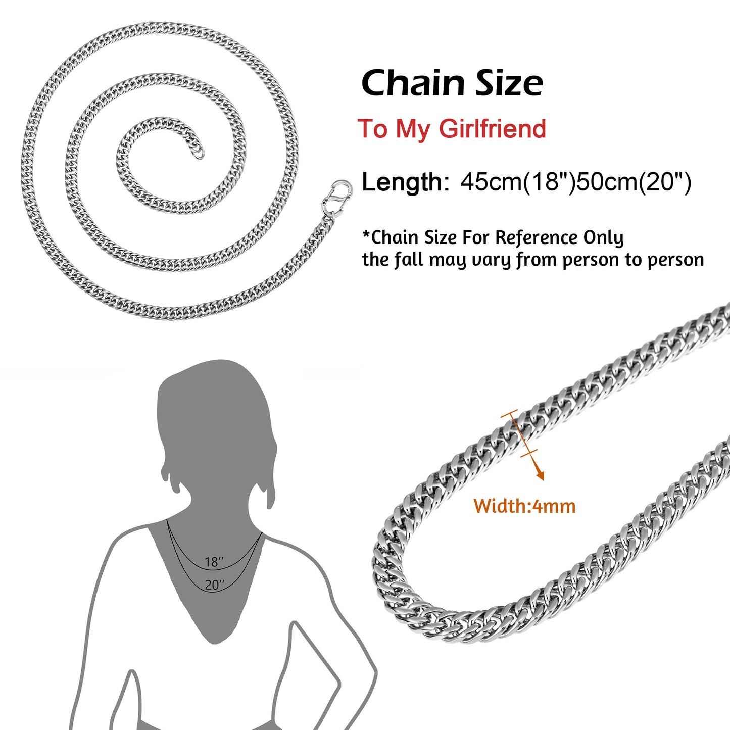 4mm steel Necklace N00203