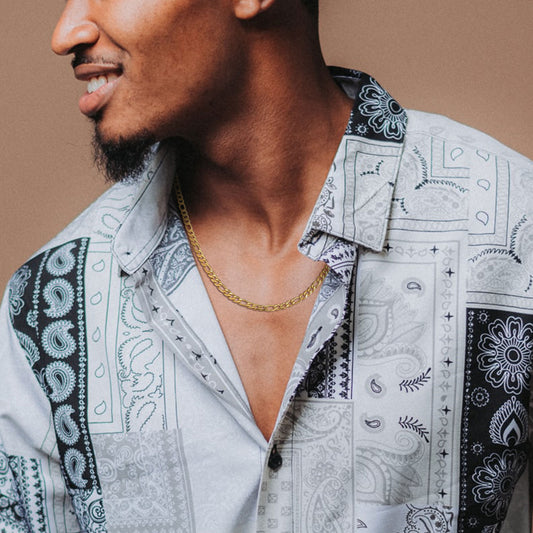 6mm steel Necklace NHR00078