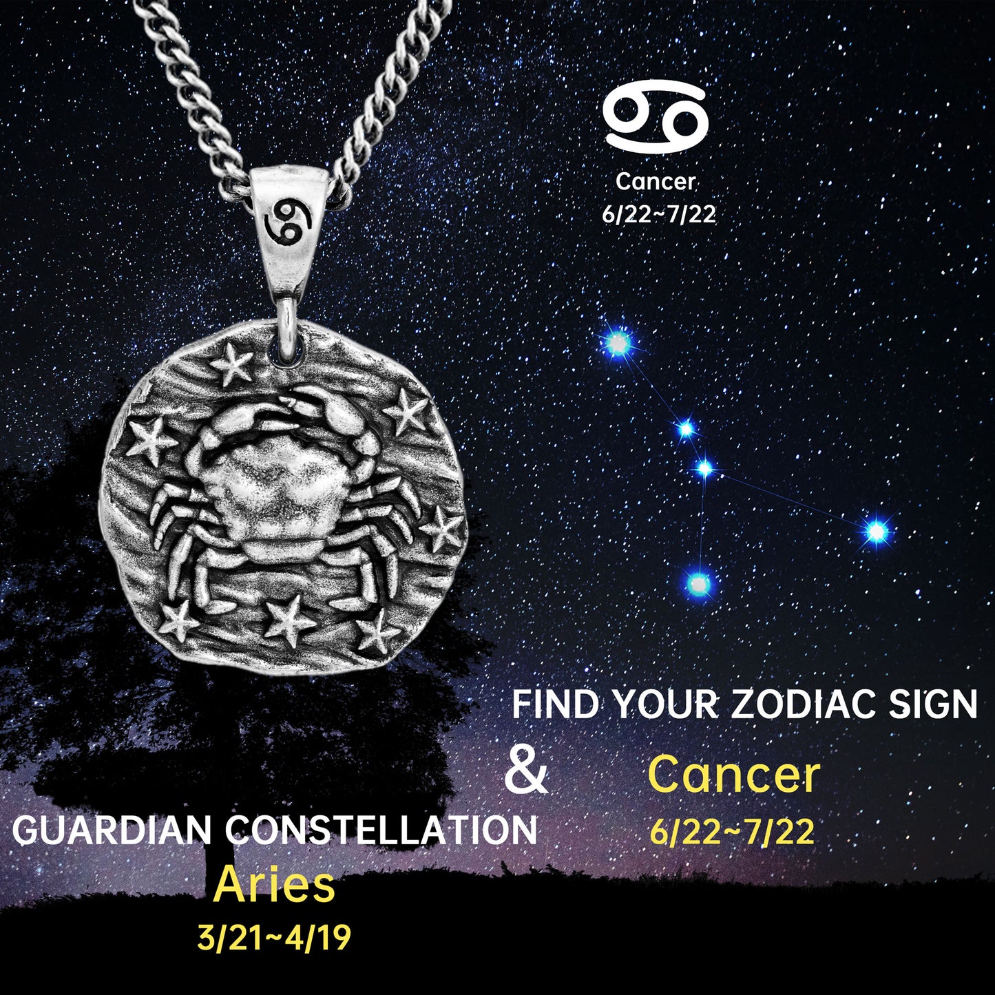 Amulets Necklace Of Cancer (6.22-7.22)