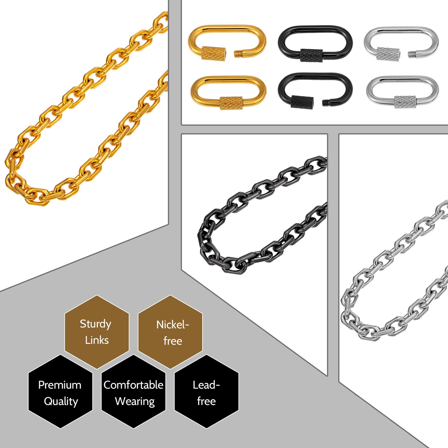 8mm steel Necklace NHR00120
