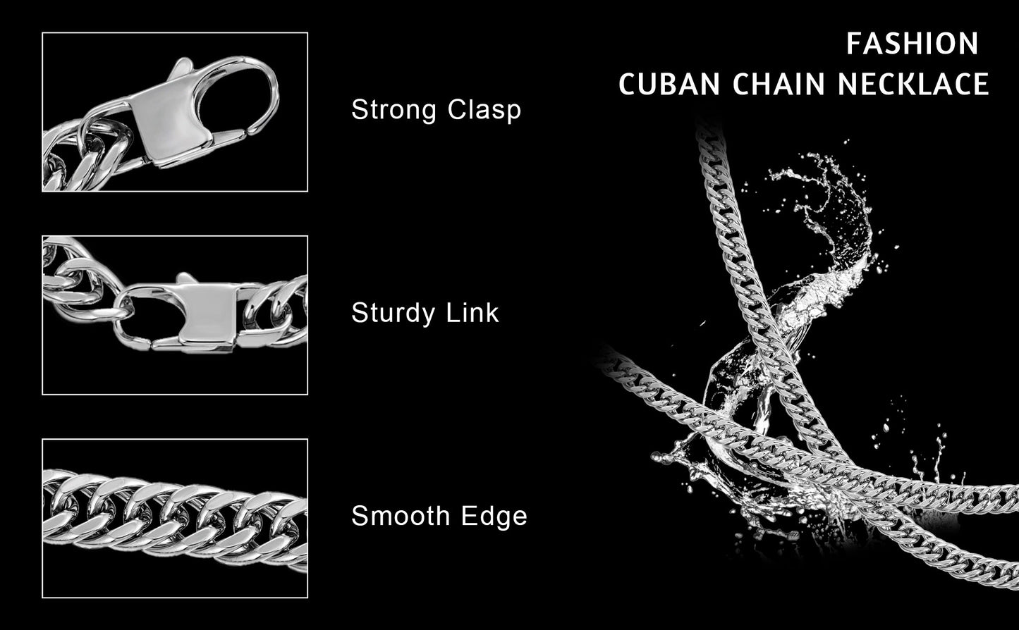 10mm steel Necklace N00197