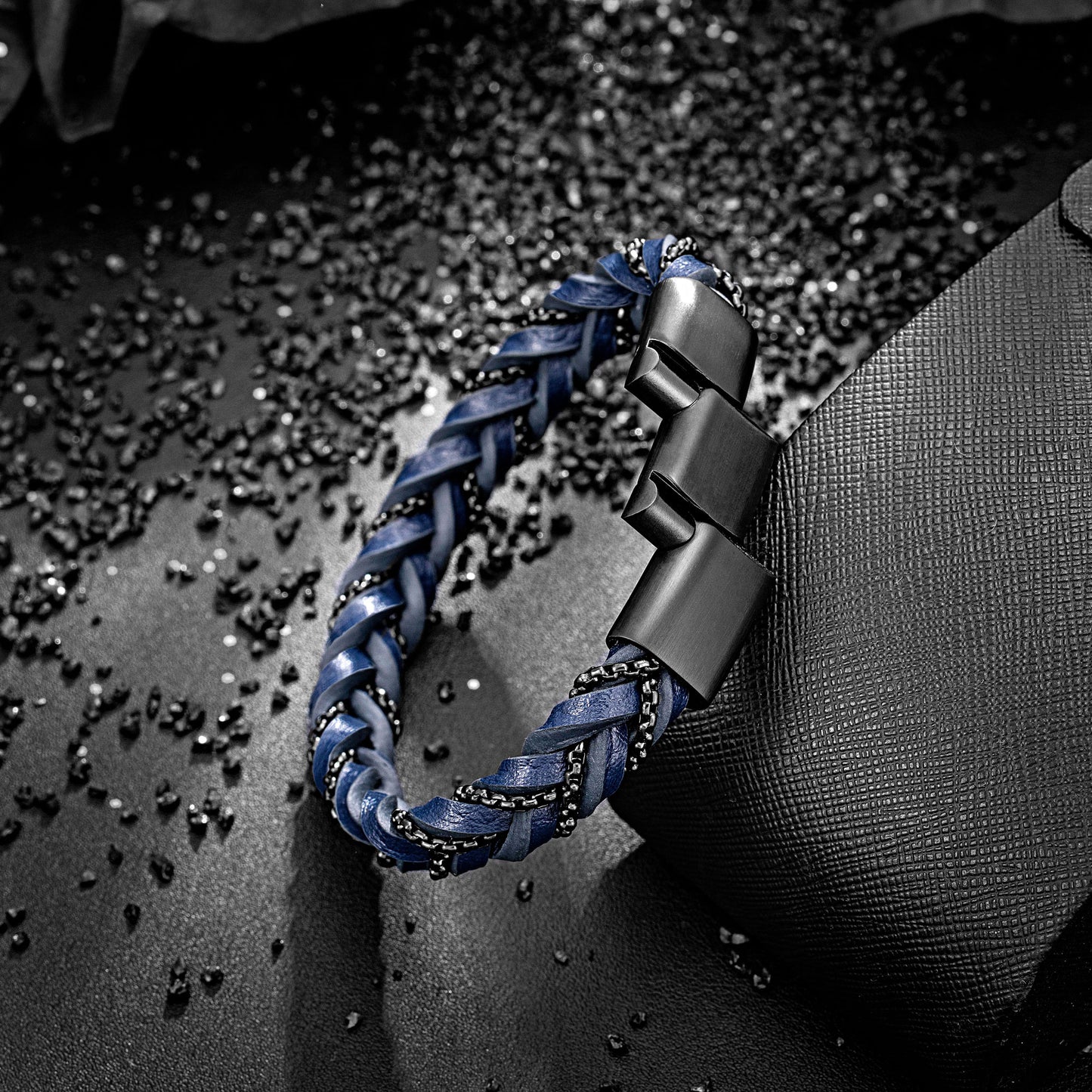 Steel Leather Bracelet BHR00308