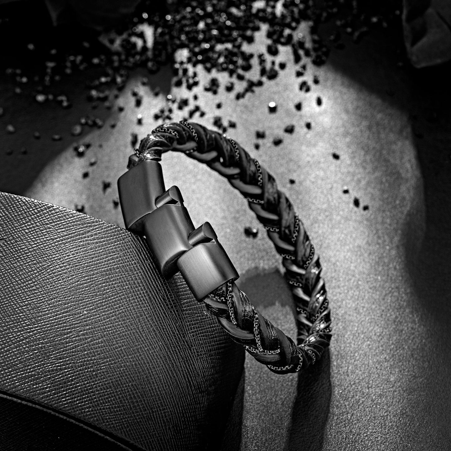 Steel Leather Bracelet BHR00304