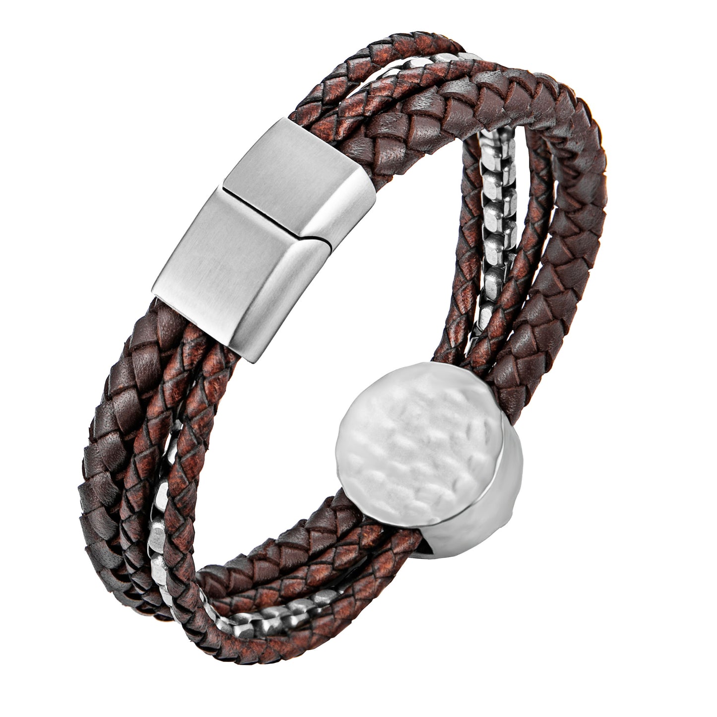 Compass leather bracelet for men B00472