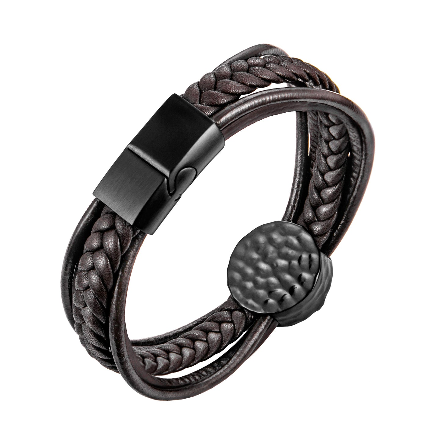 Compass leather bracelet for men B00462