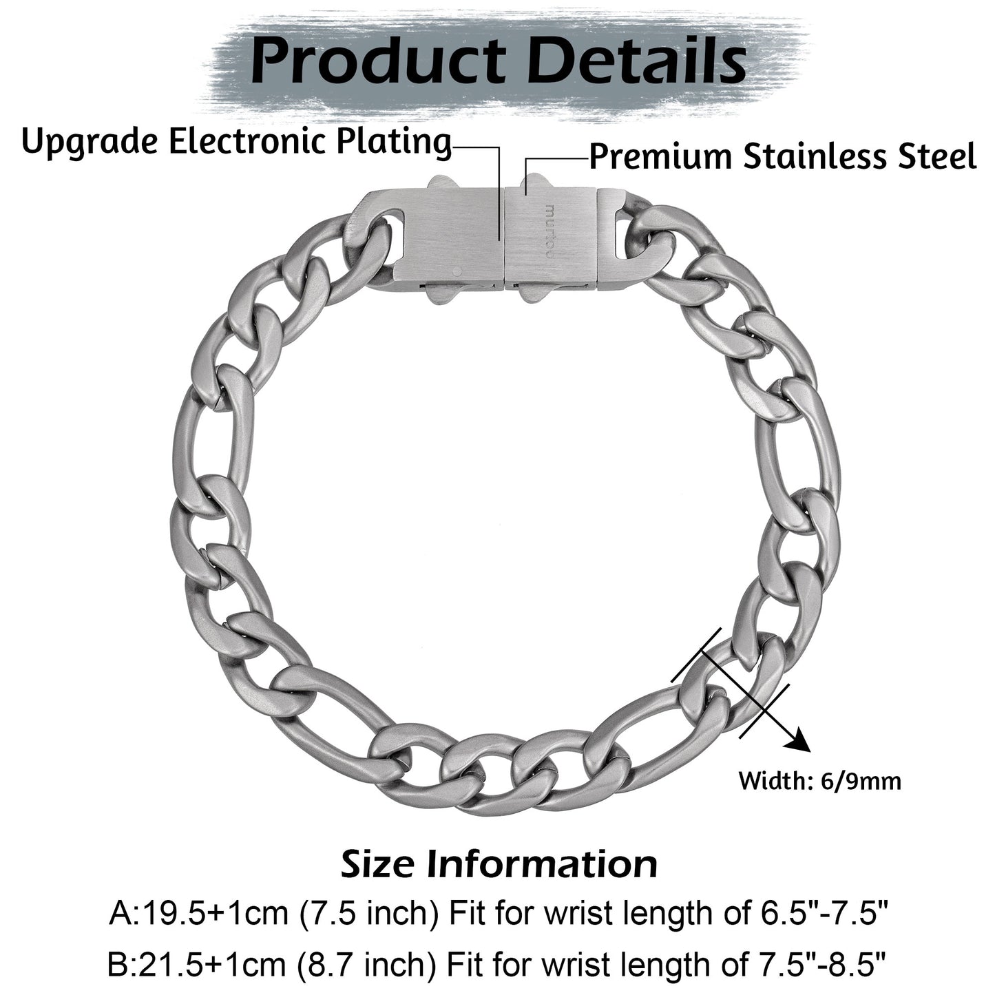 10mm Steel Bracelet BHR00302