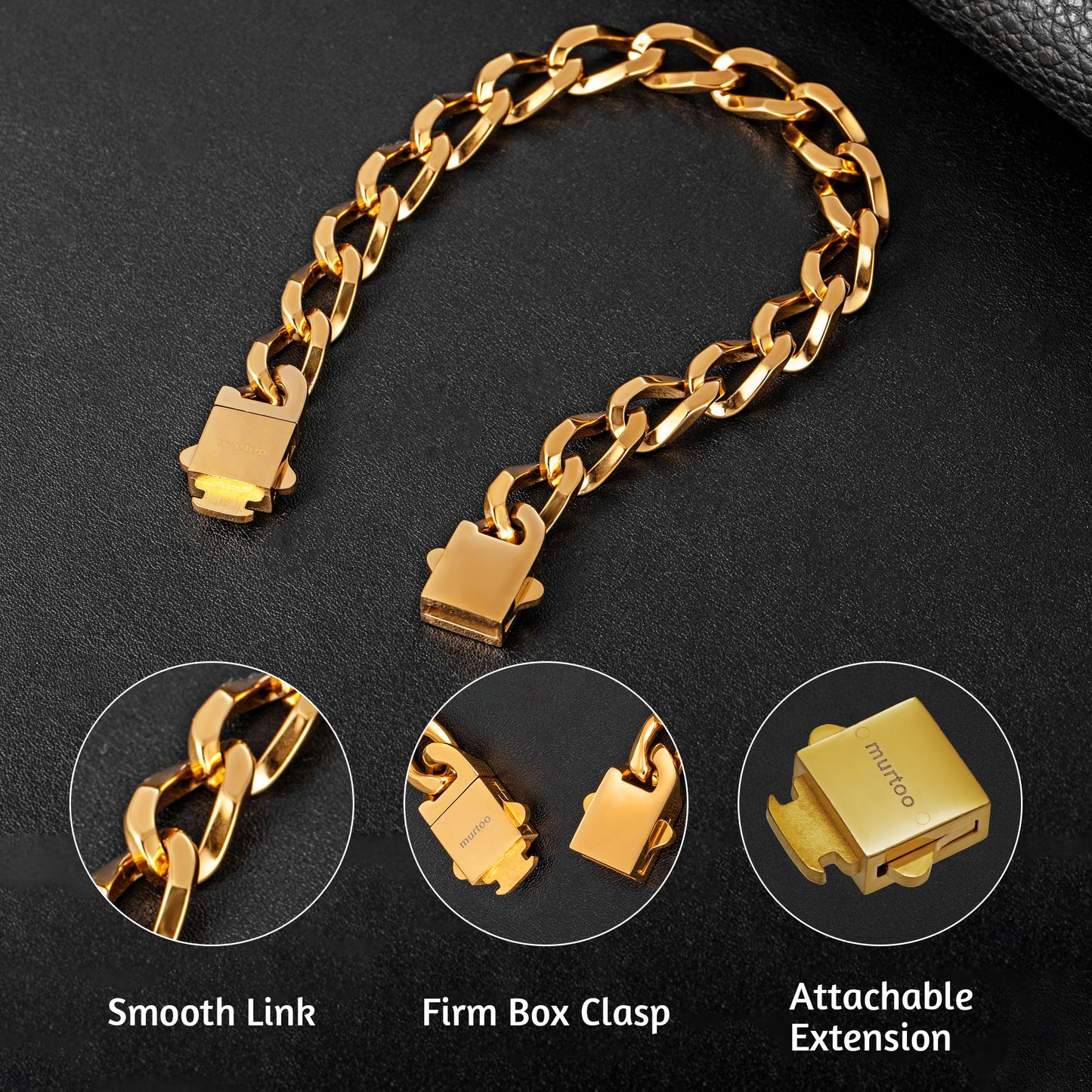 9mm steel bracelet B00387