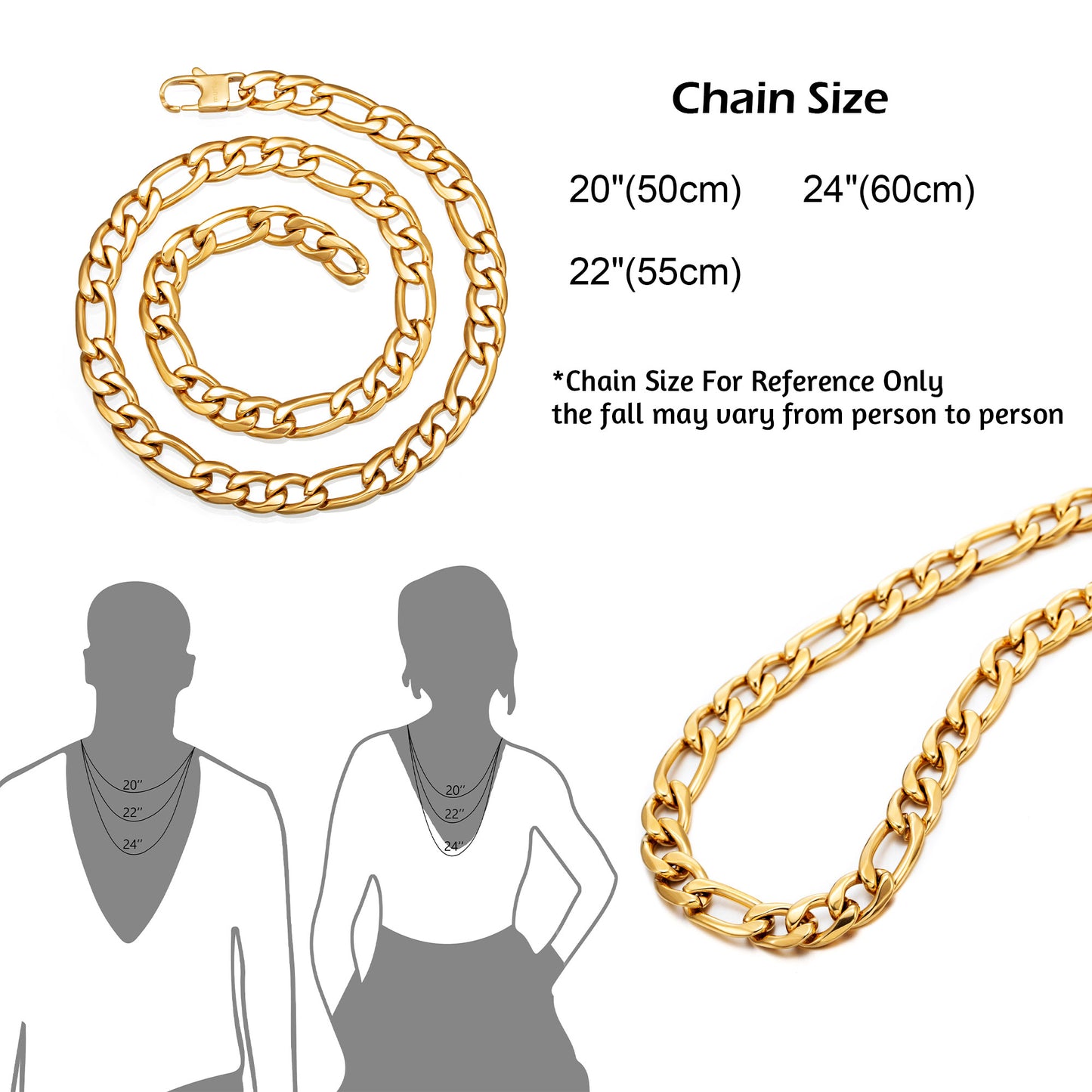 6mm steel Necklace NHR00078