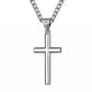 Cross Necklace for Men and Women, Minimalist Cross Pendant with Four Chain Styles, Classic Everyday Jewelry Gift
