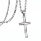 Cross Necklace for Men and Women, Minimalist Cross Pendant with Four Chain Styles, Classic Everyday Jewelry Gift