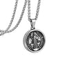 Antique Silver Pendant Necklace Wheat Chain N00911