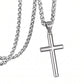 Cross Necklace for Men and Women, Minimalist Cross Pendant with Four Chain Styles, Classic Everyday Jewelry Gift