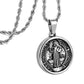 Antique Silver Pendant Necklace Twisted Rope Chain N00910