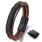 Leather and Steel Bracelet B00637