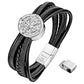 Compass leather bracelet for men B00700