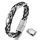 Leather and Steel Bracelet B00631