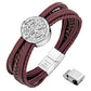 Compass leather bracelet for men B00709