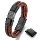 Leather And steel Bracelet B00495