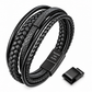 Mens Bracelet, Multi Strand Wrist Accessory, Handcrafted Knot Detail Design, Modern Style Bracelet for Men Daily Wear BHR00272