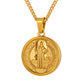 Gold Pendant Necklace Curb Chain N00922