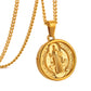 Gold Pendant Necklace Curb Chain N00922
