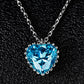 Heart Pendant Necklace for Women, Faceted Heart Center with Beaded Edge, Dainty Romantic Jewelry for Everyday Style