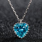 Heart Pendant Necklace for Women, Faceted Heart Center with Beaded Edge, Dainty Romantic Jewelry for Everyday Style