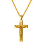 Cross Necklace for Men Women, Stainless Steel Crucifix Cross with Curb Chain Wheat Chain, Religious Faith Jewelry, Gift for Family