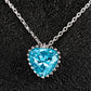 Heart Pendant Necklace for Women, Faceted Heart Center with Beaded Edge, Dainty Romantic Jewelry for Everyday Style