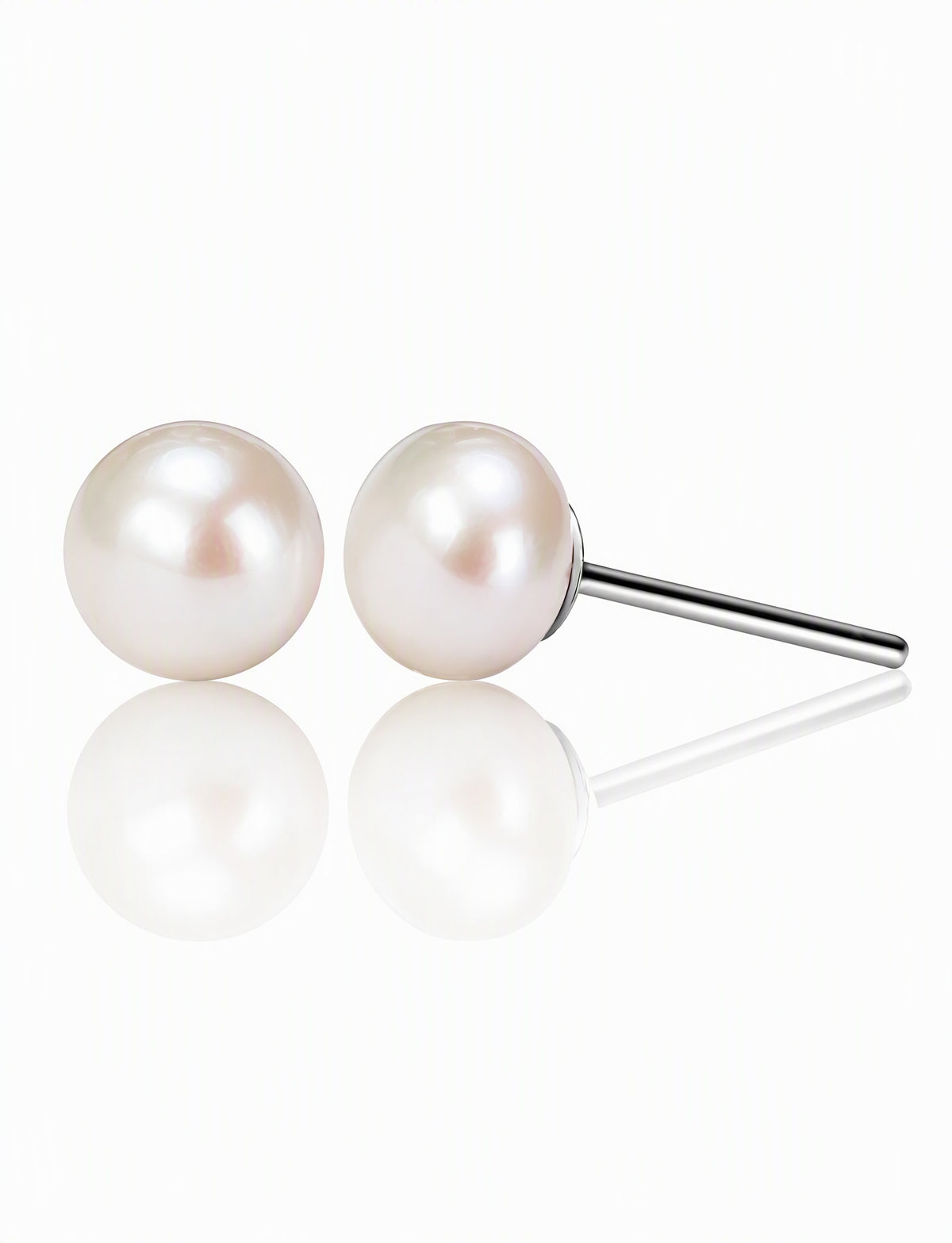 Freshwater Pearl Stud Earrings for Women, Small Round Classic Earrings, Everyday Office Wedding Jewelry