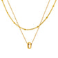 Petite Initial Necklace for Women, Layered Beaded Chain Necklace, A to Z Letter Pendant Jewelry for Daily Wear