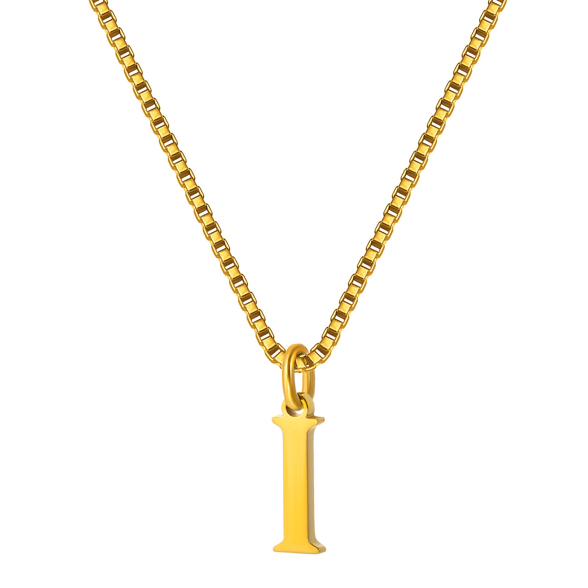 Stainless Steel Initial Necklace for Women, Gold Tone Letter Pendant Necklace, A to Z Alphabet Jewelry for Daily Wear