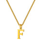 Stainless Steel Initial Necklace for Women, Gold Tone Letter Pendant Necklace, A to Z Alphabet Jewelry for Daily Wear