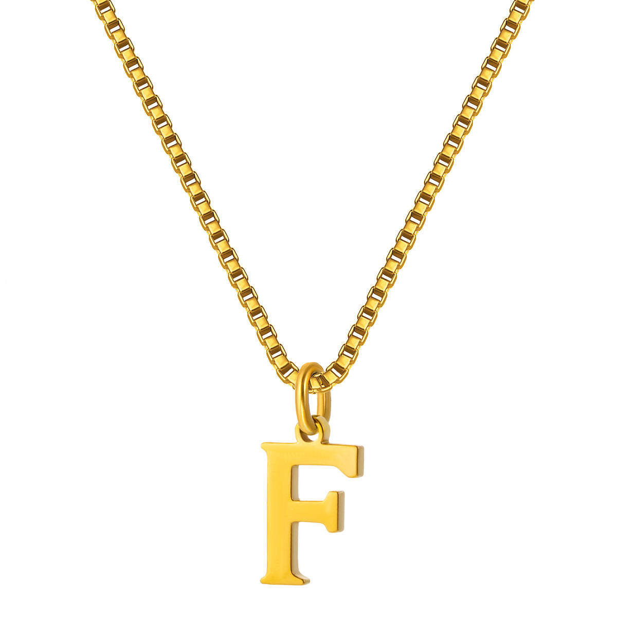 Stainless Steel Initial Necklace for Women, Gold Tone Letter Pendant Necklace, A to Z Alphabet Jewelry for Daily Wear