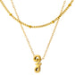 Initial Necklace for Women, Layered Beaded Chain Necklace, A to Z Letter Pendant Jewelry for Daily Wear