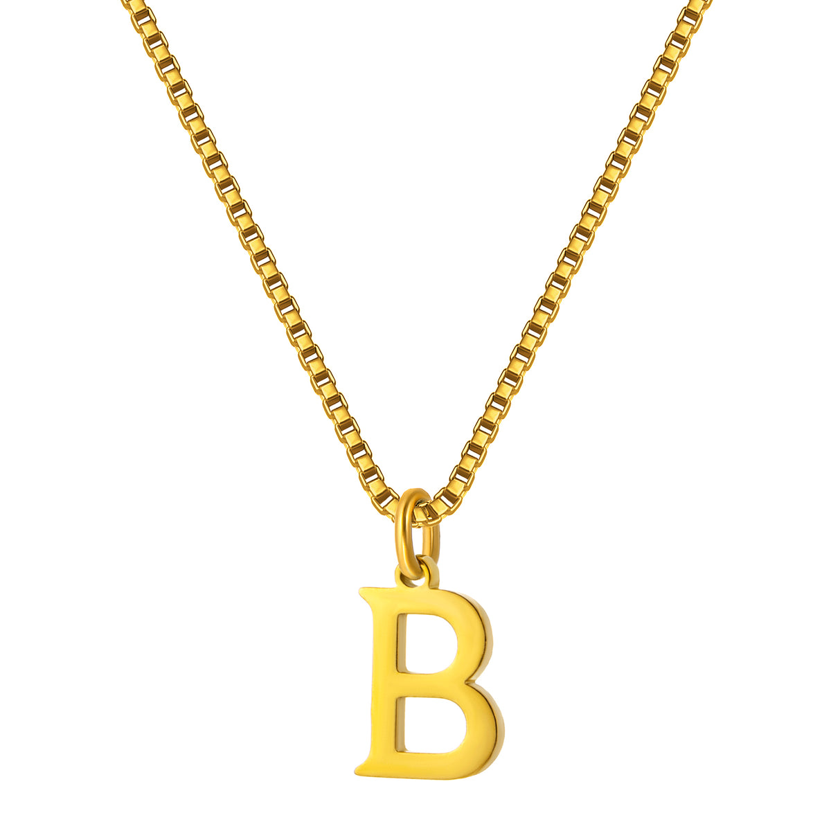 Stainless Steel Initial Necklace for Women, Gold Tone Letter Pendant Necklace, A to Z Alphabet Jewelry for Daily Wear