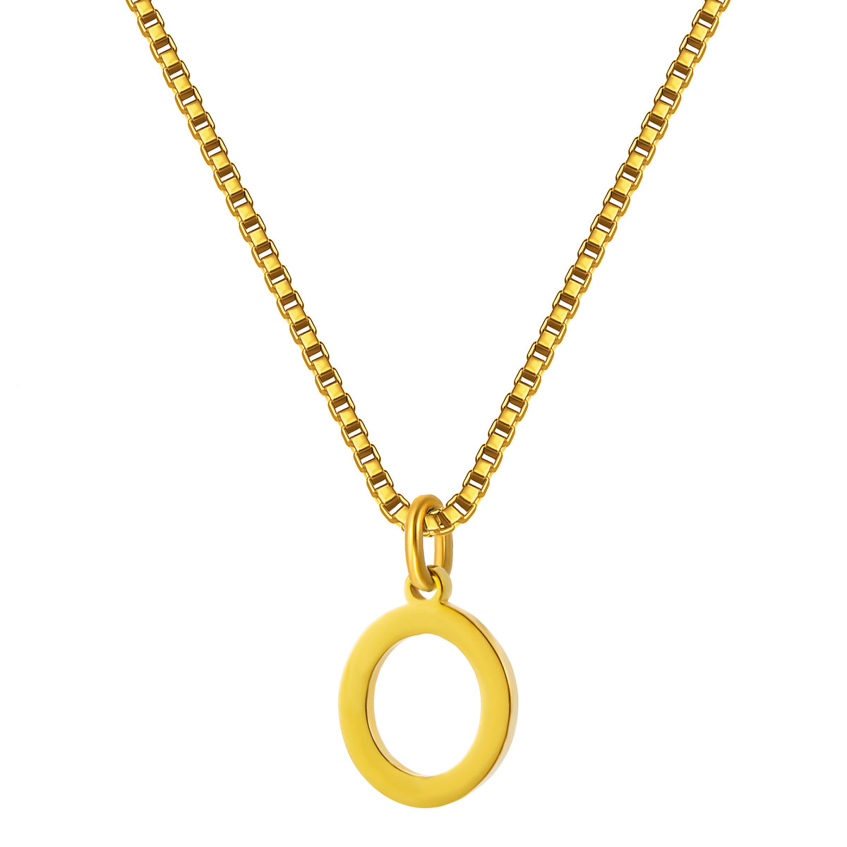 Stainless Steel Initial Necklace for Women, Gold Tone Letter Pendant Necklace, A to Z Alphabet Jewelry for Daily Wear