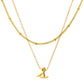 Initial Necklace for Women, Layered Beaded Chain Necklace, A to Z Letter Pendant Jewelry for Daily Wear